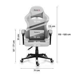 Fotel gamingowy Huzaro Force 4.4 White Mesh | PartsPC.pl