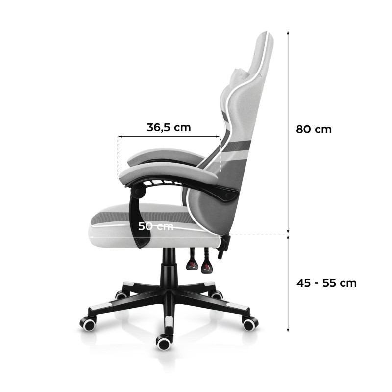 Fotel gamingowy Huzaro Force 4.4 White Mesh | PartsPC.pl
