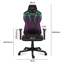 Fotel gamingowy Huzaro COMBAT 6.2 Black RGB | PartsPC.pl