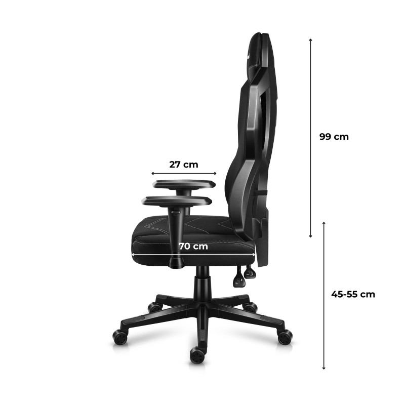 Fotel gamingowy Huzaro COMBAT 6.2 Black RGB | PartsPC.pl