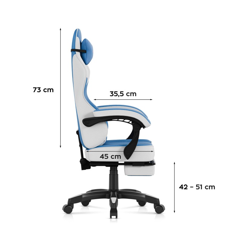Fotel gamingowy Huzaro Force 3.7 Blue | PartsPC.pl