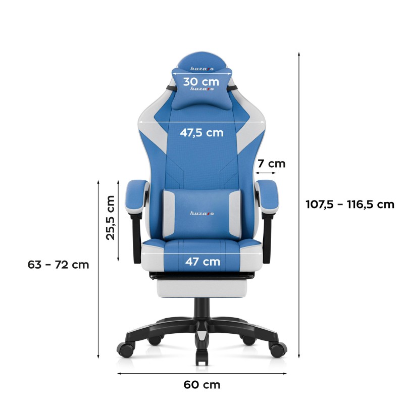 Fotel gamingowy Huzaro Force 3.7 Blue | PartsPC.pl