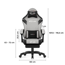 Fotel gamingowy Huzaro Force 3.7 Grey | PartsPC.pl