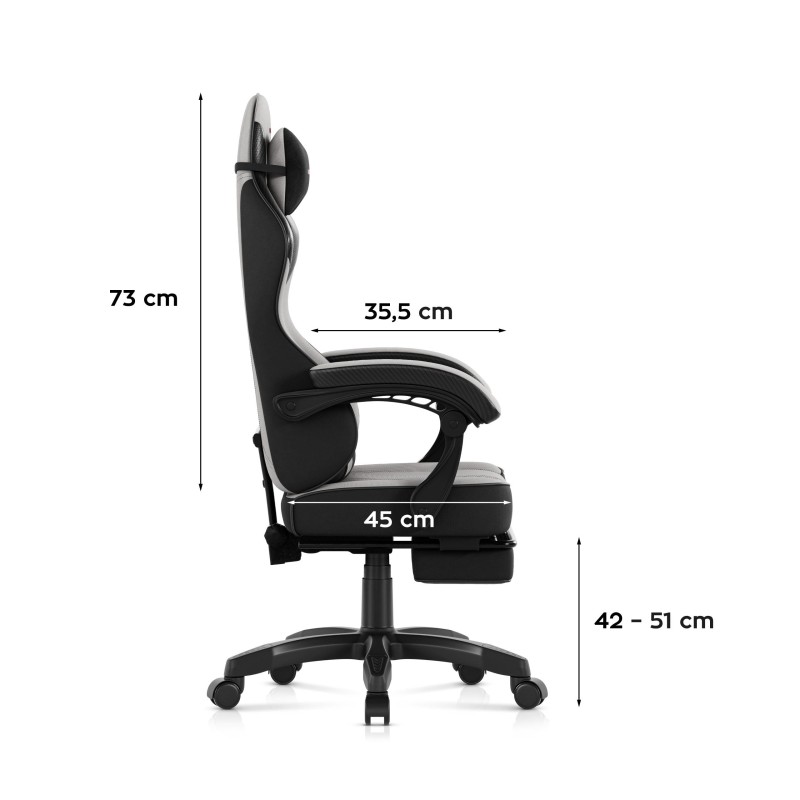 Fotel gamingowy Huzaro Force 3.7 Grey | PartsPC.pl