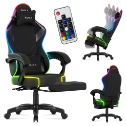 Fotel gamingowy Huzaro Force 3.7 RGB Black | PartsPC.pl
