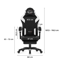 Fotel gamingowy Huzaro Force 3.7 White Carbon | PartsPC.pl