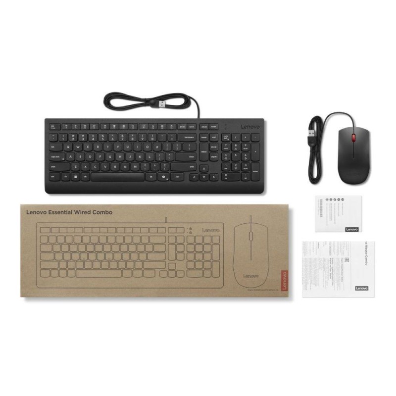 Lenovo Klawiatura i mysz Essential Wired Combo 4X31R64400 | PartsPC.pl