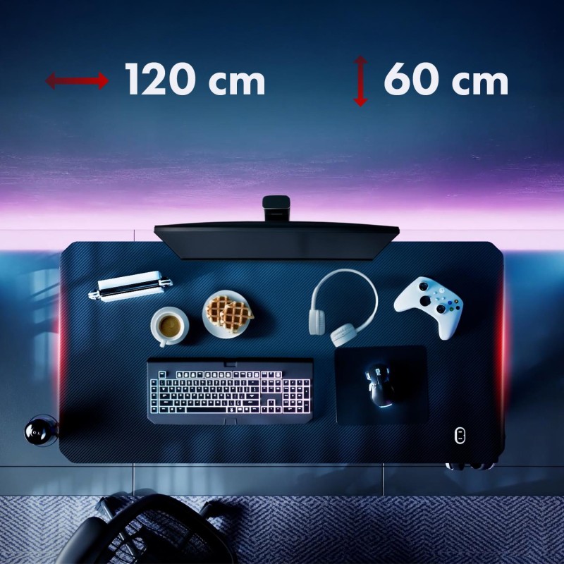 Maclean Biurko gamingowe NanoRS 120x60cm LED RS102 | PartsPC.pl
