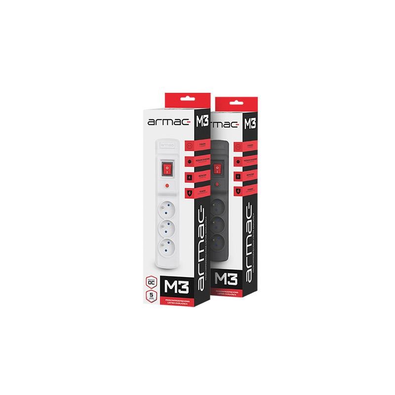 Listwa zasilająca Armac Multi M3 1,5M 3 gniazd szary