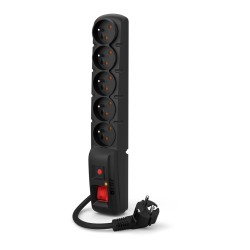 Listwa zasilająca Acar F5 POWER 1,5m czarna | PartsPC.pl