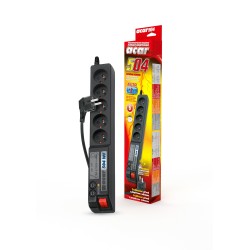 Listwa przeciwprzepięciowa Acar 504WF 3,0m czarna | PartsPC.pl
