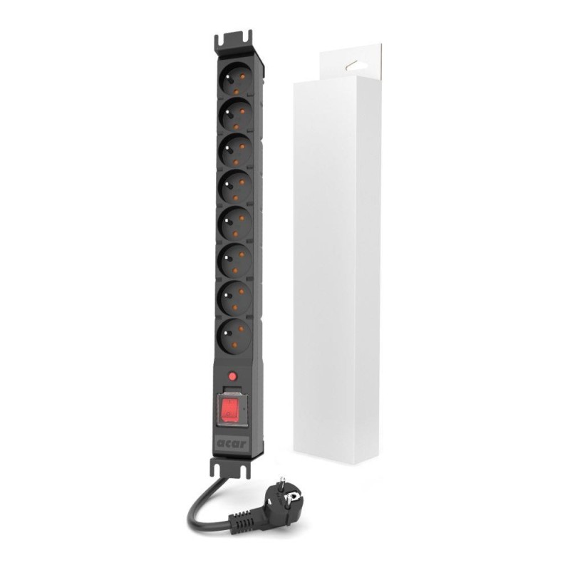 Listwa zasilająca Acar PDU RACK 16A 1,5m czarna | PartsPC.pl