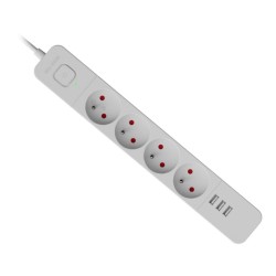Listwa zasilająca Defender SFS 133 1,5 m, 4 gniazda, 3x USB … | PartsPC.pl