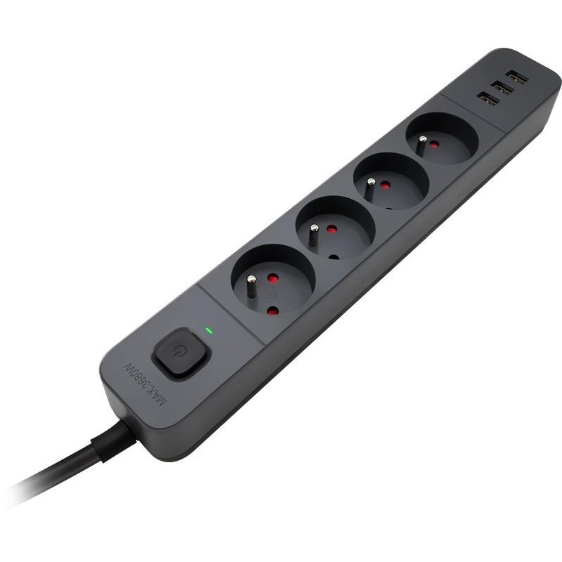 Listwa zasilająca Defender SFS 135 5 m, 4 gniazda, 3x USB | PartsPC.pl