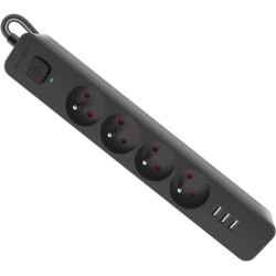 Listwa zasilająca Defender SFS 135 5 m, 4 gniazda, 3x USB | PartsPC.pl