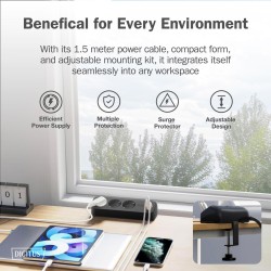 Listwa zasilająca biurkowa DIGITUS 3 gniazda Schuko, 2x USB-… | PartsPC.pl