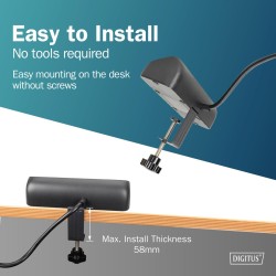 Listwa zasilająca biurkowa DIGITUS 3 gniazda Schuko, 2x USB-… | PartsPC.pl
