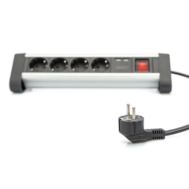 Listwa zasilająca DIGITUS biurowa 45° 4 gniazdowa 2xUSB (5V/… | PartsPC.pl