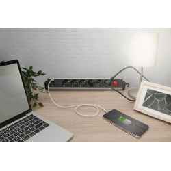 Listwa zasilająca DIGITUS biurowa 45° 6 gniazdowa 2xUSB-A 1x… | PartsPC.pl