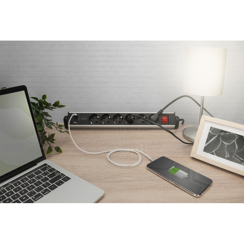 Listwa zasilająca DIGITUS biurowa 45° 6 gniazdowa 2xUSB-A 1x… | PartsPC.pl