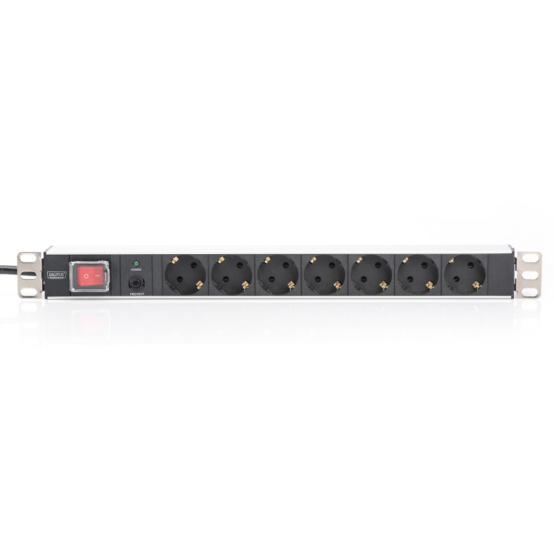 Listwa zasilająca DIGITUS PDU 19" RACK 7xSchuko kabel 2m 1xSchuko 16A