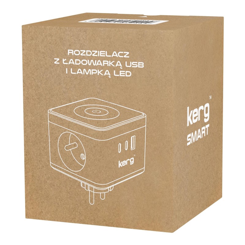Kostka zasilająca KERG 2-gniazdowa + ładowarka USB-A+USB-C +… | PartsPC.pl