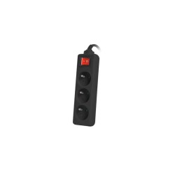 Listwa przedłużacz Lanberg 1,5m czarna 3x 230V PL, z wyłączn… | PartsPC.pl