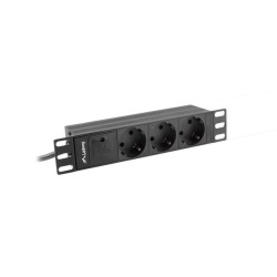 Lanberg PDU-03F-0200-BK — Listwa zasilająca 3 × Schuko