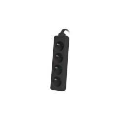 Listwa przedłużacz Lanberg 1m UPS czarna 4x 230V PL | PartsPC.pl