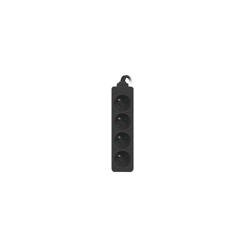 Listwa przedłużacz Lanberg 1m UPS czarna 4x 230V PL | PartsPC.pl