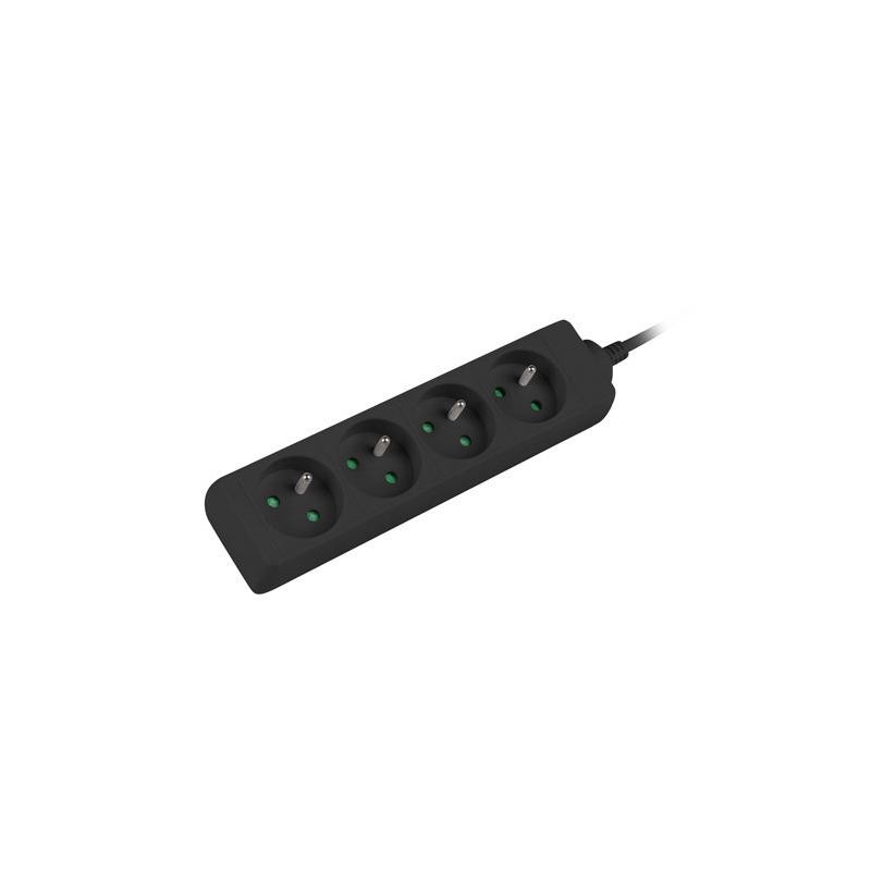Listwa przedłużacz Lanberg 1m UPS czarna 4x 230V PL | PartsPC.pl