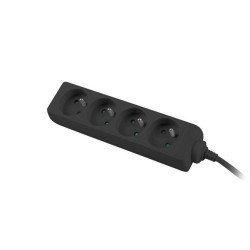 Listwa przedłużacz Lanberg 1m UPS czarna 4x 230V PL | PartsPC.pl