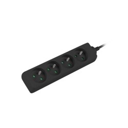 Listwa przedłużacz Lanberg 1,5m czarna 4x 230V PL, kabel wyk… | PartsPC.pl