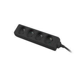 Listwa przedłużacz Lanberg 1,5m czarna 4x 230V PL, kabel wyk… | PartsPC.pl