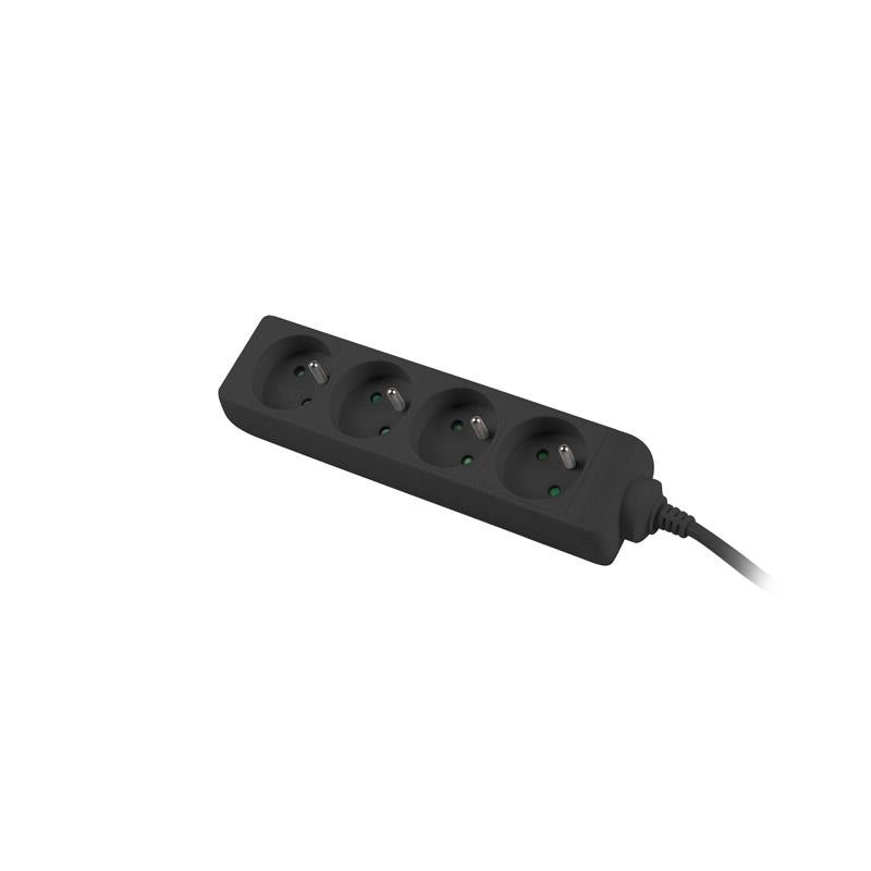 Listwa przedłużacz Lanberg 1,5m czarna 4x 230V PL, kabel wyk… | PartsPC.pl