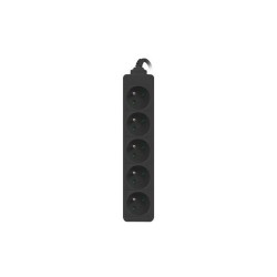 Listwa przedłużacz Lanberg 1m UPS czarna 5x 230V PL | PartsPC.pl