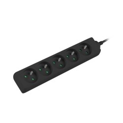 Listwa przedłużacz Lanberg 1,5m czarna 5x 230V PL, kabel wyk… | PartsPC.pl