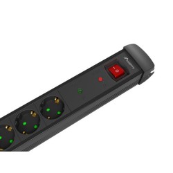 Listwa zasilająca Lanberg SP1 1.5m 5x 230V Schuko czarna | PartsPC.pl