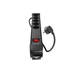 Listwa zasilająca Lanberg SP1 1.5m 5x 230V Schuko czarna | PartsPC.pl