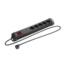 Listwa zasilająca Lanberg SP1 1.5m 5x 230V Schuko czarna | PartsPC.pl