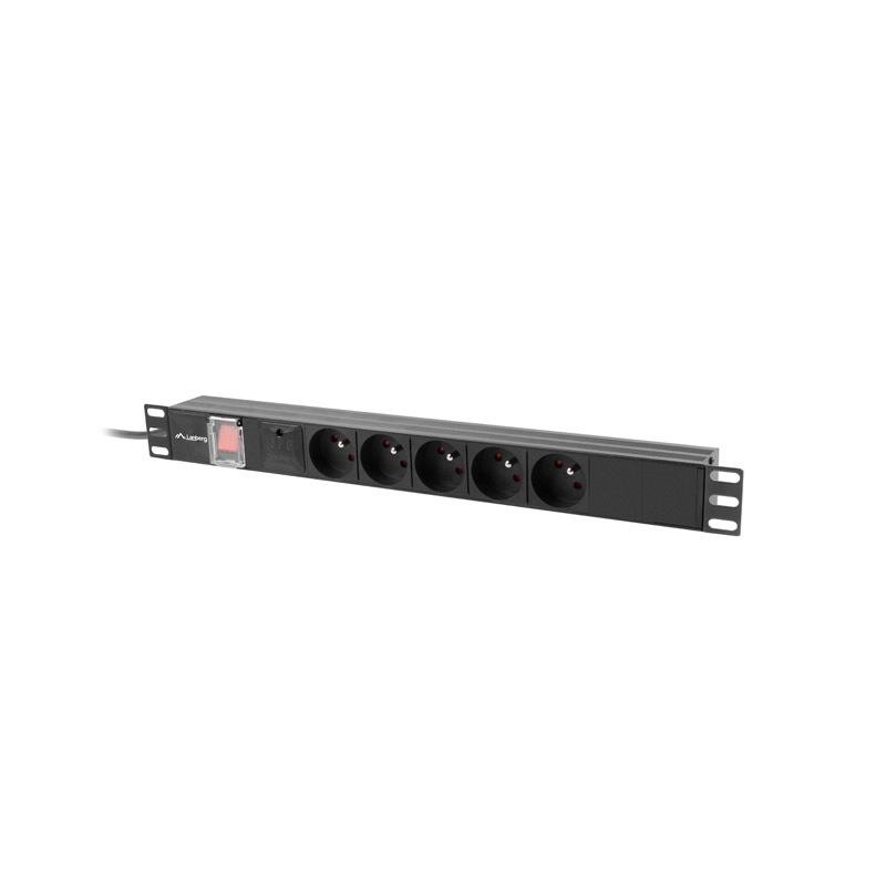 Listwa zasilająca Lanberg Rack PDU 19" 1U 16A 5x 230V PL 2M … | PartsPC.pl