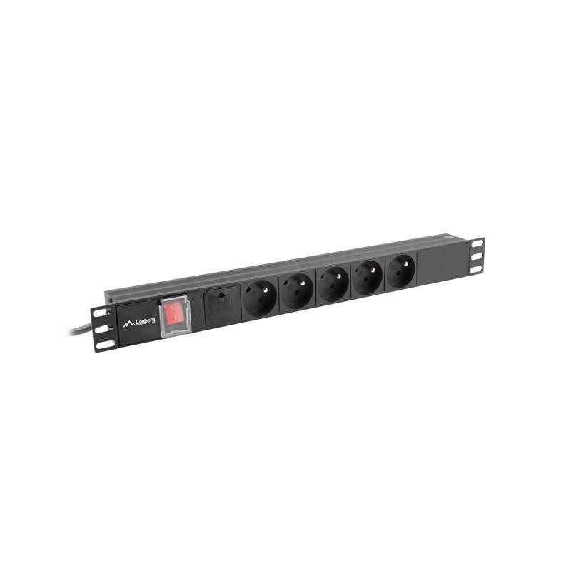 Listwa zasilająca Lanberg Rack PDU 19" 1U 16A 5x 230V PL 2M … | PartsPC.pl
