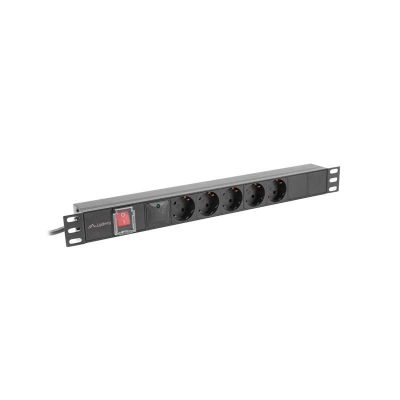 Listwa zasilająca Lanberg Rack PDU 19" 1U 16A 5x 230V... | PartsPC.pl
