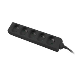 Listwa przedłużacz Lanberg 3m czarna 5x 230V PL, kabel wykon… | PartsPC.pl