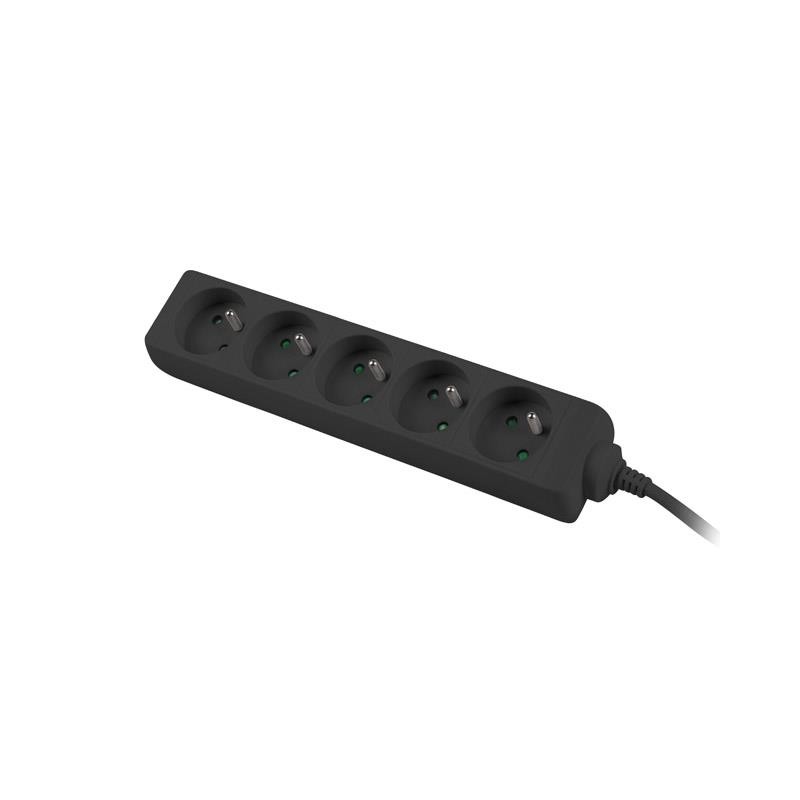 Listwa przedłużacz Lanberg 3m czarna 5x 230V PL, kabel wykon… | PartsPC.pl