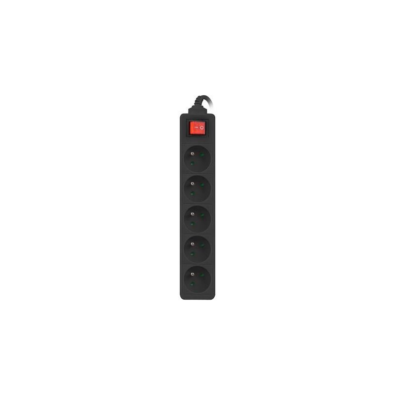 Listwa przedłużacz Lanberg 3m czarna 5x 230V PL, z wyłącznik… | PartsPC.pl