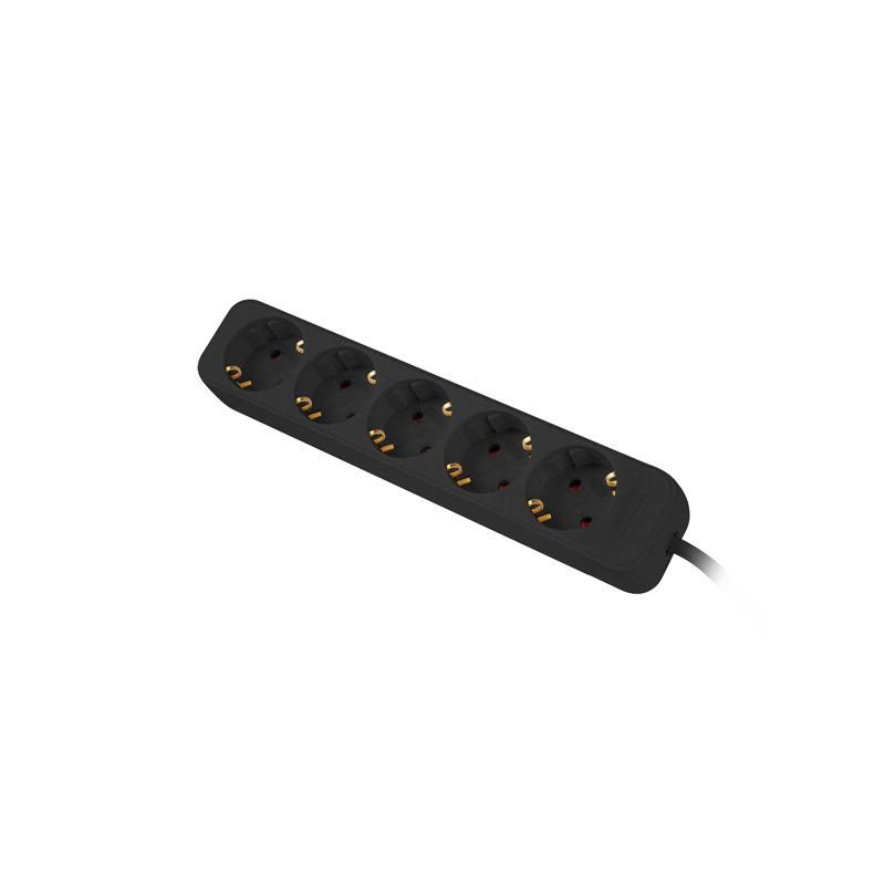 Listwa przedłużacz Lanberg 3m czarna 5x 230V Schuko, kabel w… | PartsPC.pl