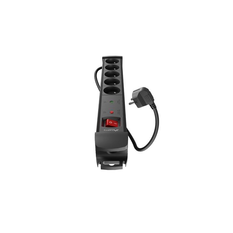 Listwa zasilająca Lanberg SP1 3m 5x 230V PL czarna | PartsPC.pl