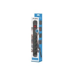 Listwa zasilająca Lanberg SP1 5m 5x 230V PL czarna | PartsPC.pl