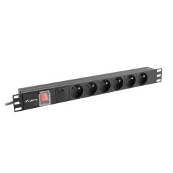 Listwa zasilająca Lanberg do RACK 1U 16A PDU 6x PL 2m czarna… | PartsPC.pl